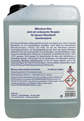 Preview: Mikrofaser Rein Vollwaschmittel mit Tensid+ Neutral